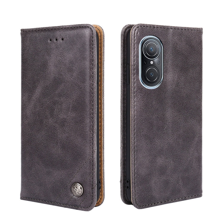 For Huawei nova 9 SE Non-Magnetic Retro Texture Leather Phone Case