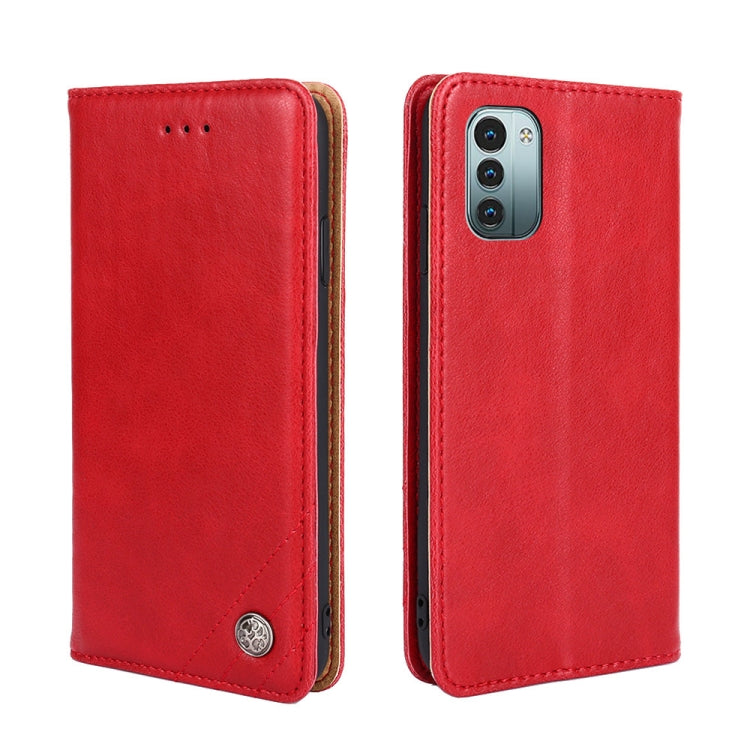 For Nokia G21/G11 Non-Magnetic Retro Texture Flip Leather Phone Case