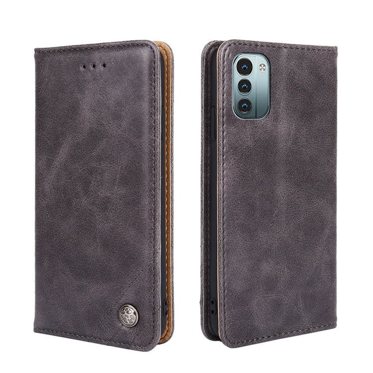 For Nokia G21/G11 Non-Magnetic Retro Texture Flip Leather Phone Case
