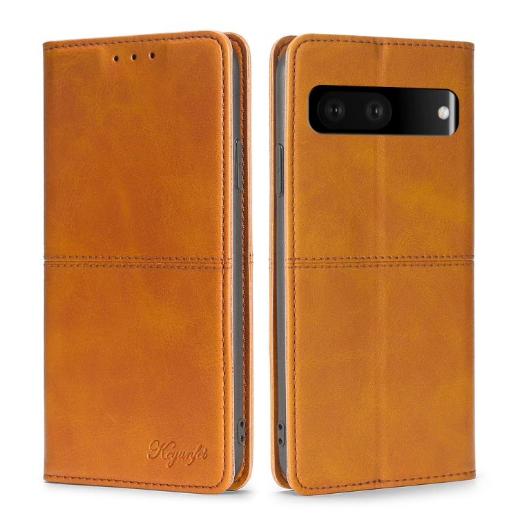 For Google Pixel 7 5G Cow Texture Magnetic Horizontal Flip Leather Phone Case