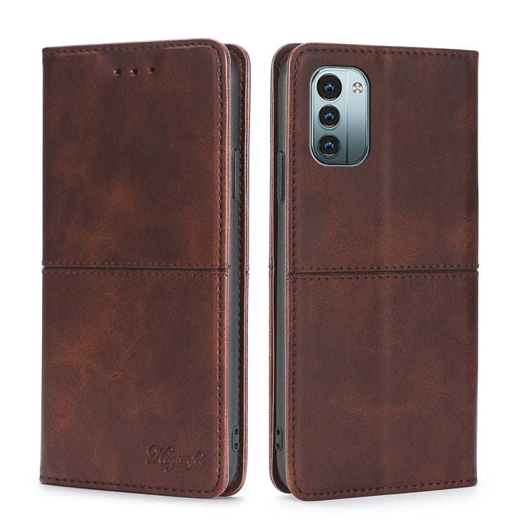 For Nokia G21/G11 Cow Texture Magnetic Horizontal Flip Leather Phone Case