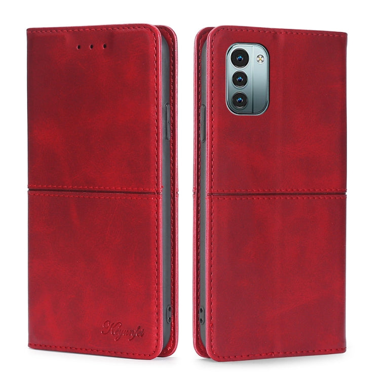 For Nokia G21/G11 Cow Texture Magnetic Horizontal Flip Leather Phone Case