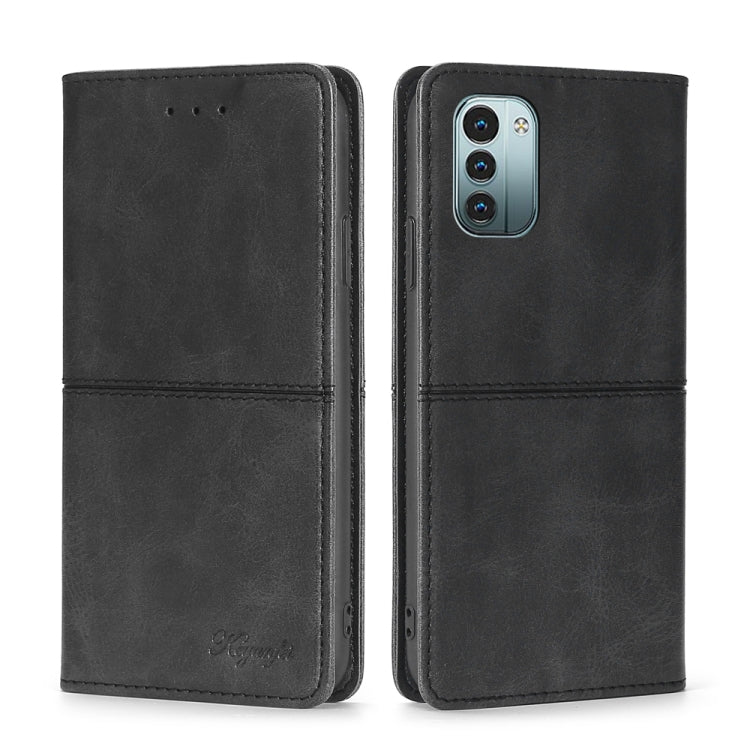 For Nokia G21/G11 Cow Texture Magnetic Horizontal Flip Leather Phone Case
