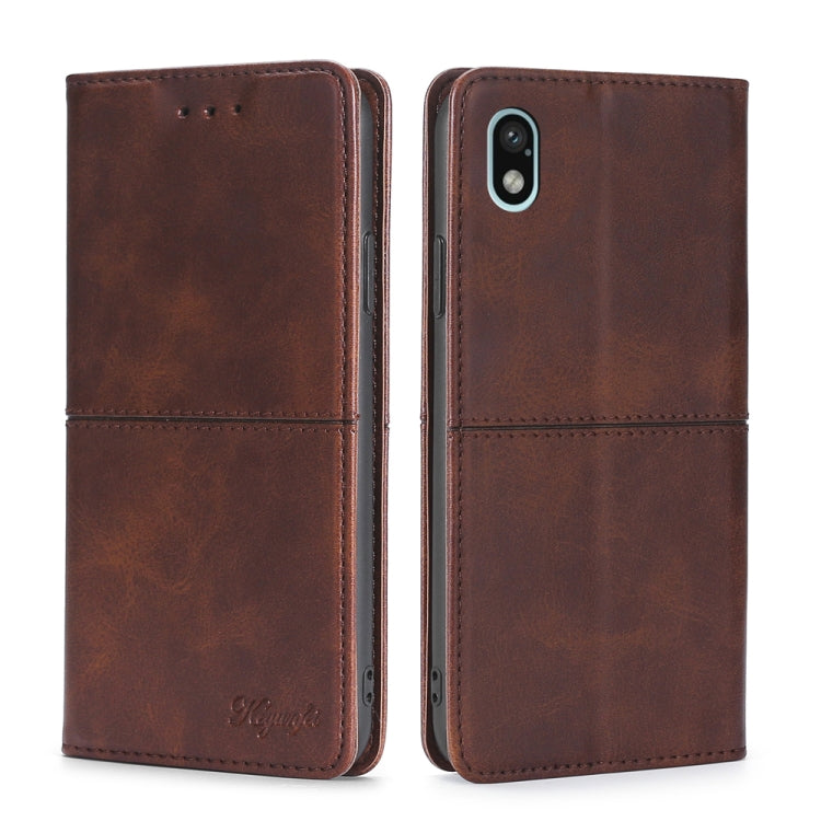 For Sony Xperia ACE III Cow Texture Magnetic Horizontal Flip Leather Phone Case