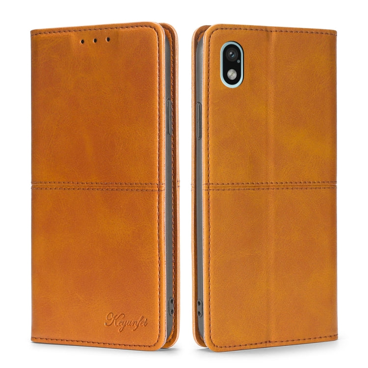 For Sony Xperia ACE III Cow Texture Magnetic Horizontal Flip Leather Phone Case