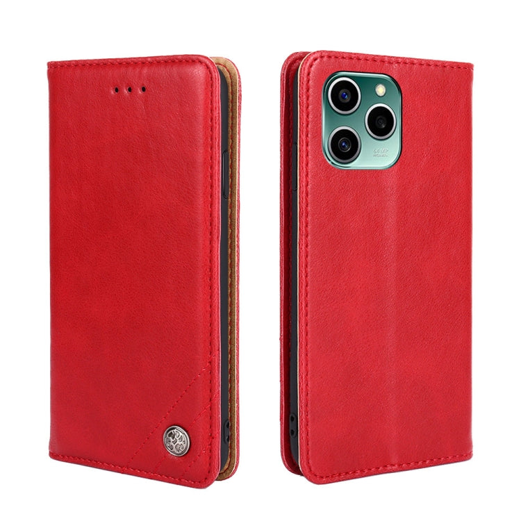 For Honor 60 SE Non-Magnetic Retro Texture Leather Phone Case