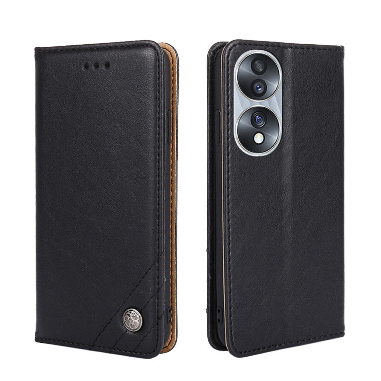 For Honor 70 Non-Magnetic Retro Texture Leather Phone Case