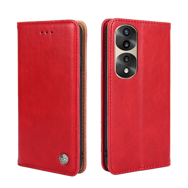 For Honor 70 Pro/70 Pro+ Non-Magnetic Retro Texture Leather Phone Case