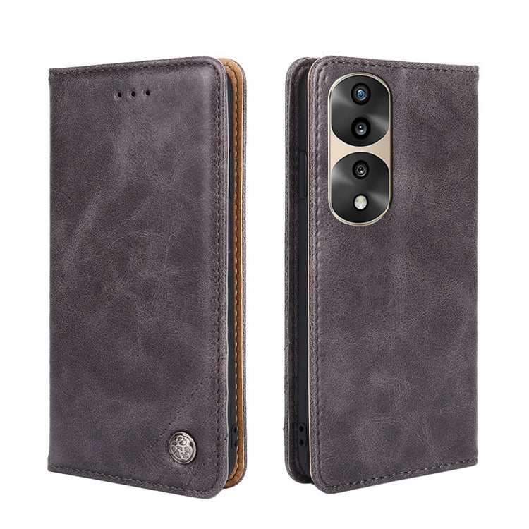 For Honor 70 Pro/70 Pro+ Non-Magnetic Retro Texture Leather Phone Case