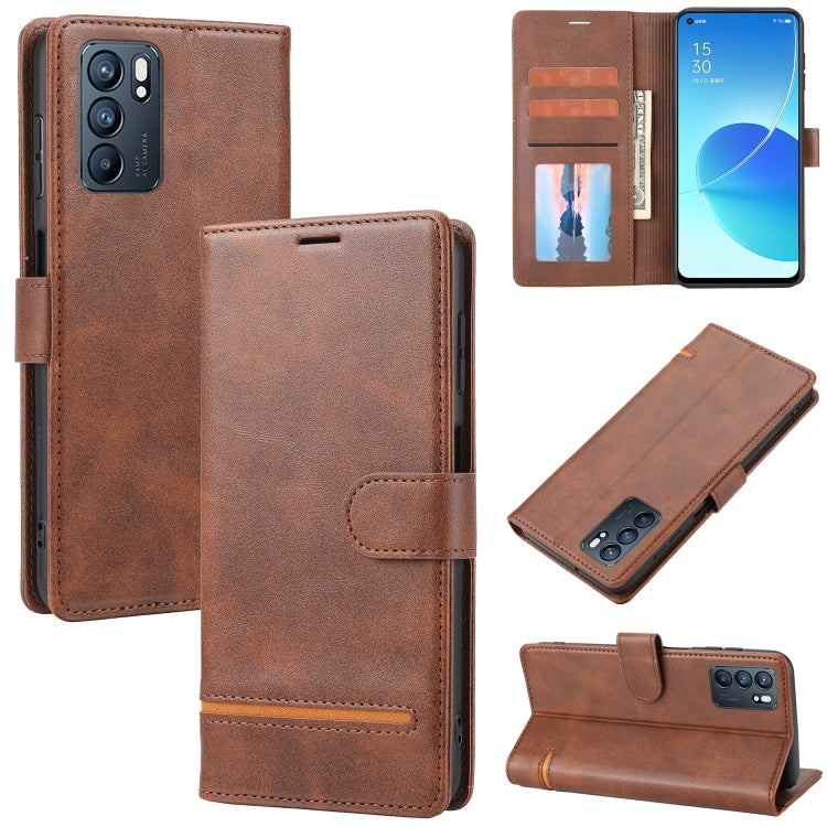 For OPPO Reno6 5G Classic Wallet Flip Leather Phone Case