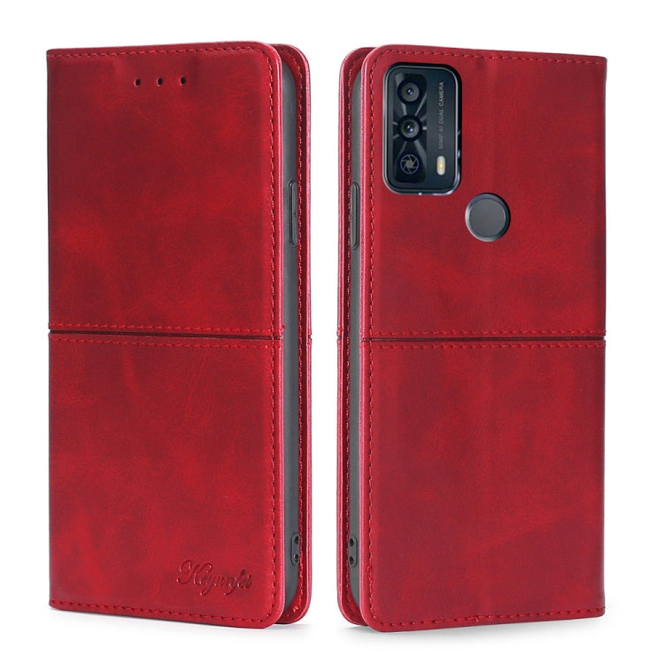 For TCL 20B/6159K Cow Texture Magnetic Horizontal Flip Leather Phone Case