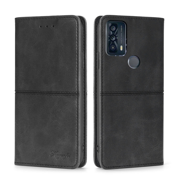 For TCL 20B/6159K Cow Texture Magnetic Horizontal Flip Leather Phone Case