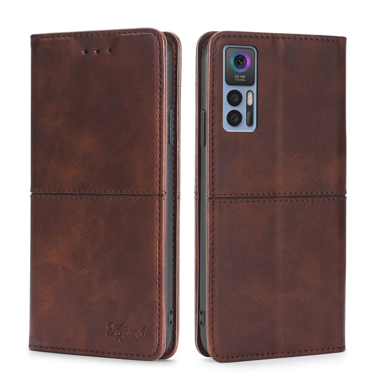 For TCL 30 5G/30+ 5G Cow Texture Magnetic Horizontal Flip Leather Phone Case