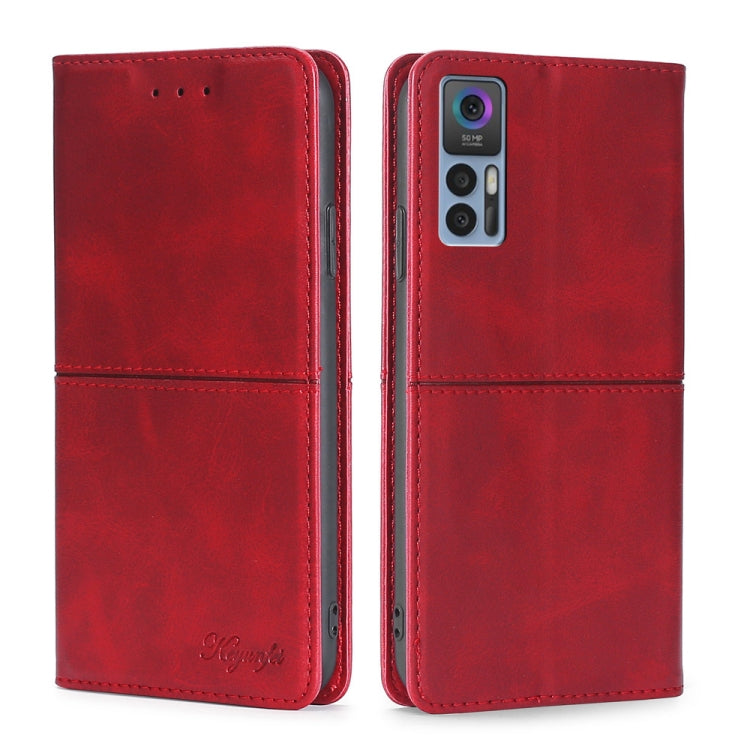 For TCL 30 5G/30+ 5G Cow Texture Magnetic Horizontal Flip Leather Phone Case