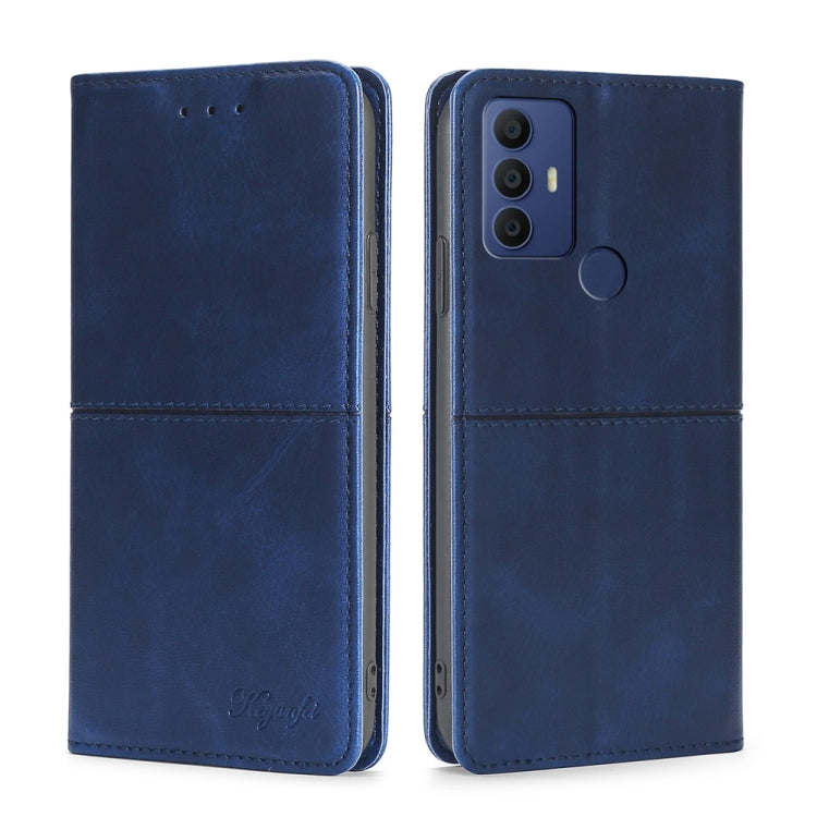 For TCL 30 SE/306/305/Sharp Aqous V6/V6 Plus Cow Texture Magnetic Horizontal Flip Leather Phone Case