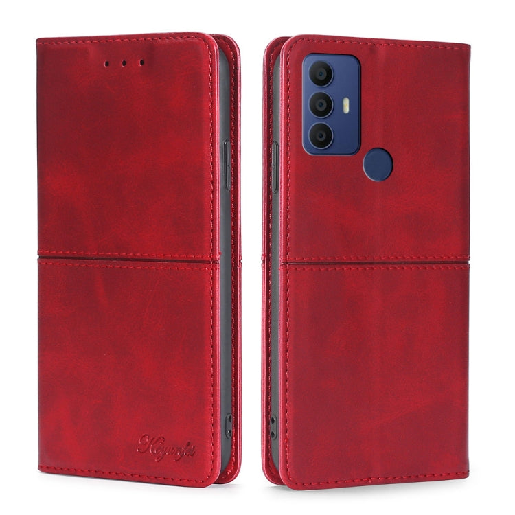 For TCL 30 SE/306/305/Sharp Aqous V6/V6 Plus Cow Texture Magnetic Horizontal Flip Leather Phone Case