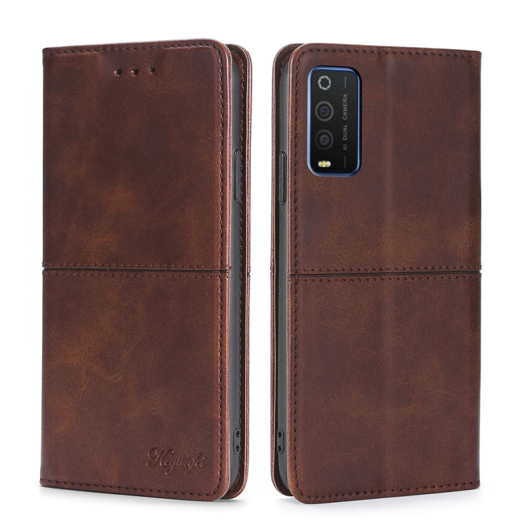 For TCL 205 Cow Texture Magnetic Horizontal Flip Leather Phone Case