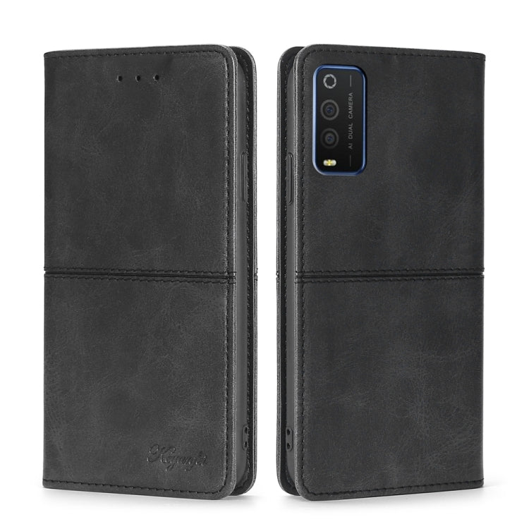 For TCL 205 Cow Texture Magnetic Horizontal Flip Leather Phone Case