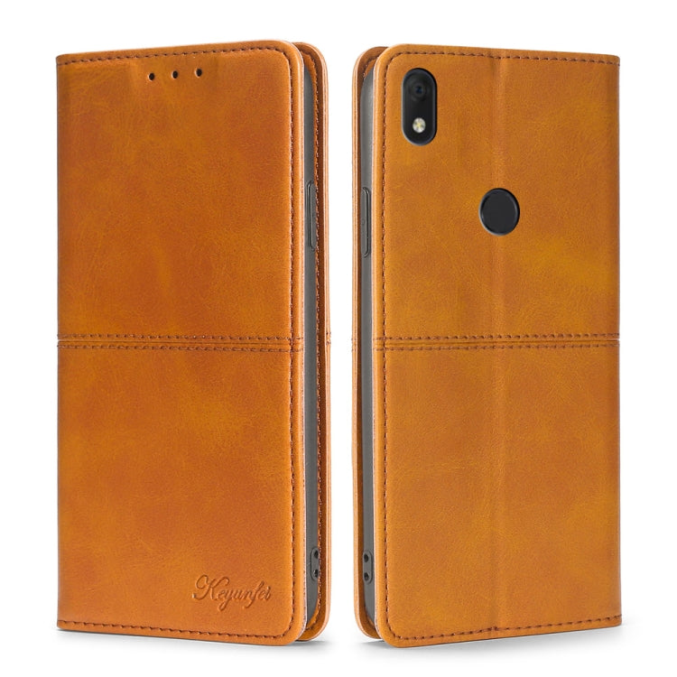 For Alcatel  Axel/Lumos Cow Texture Magnetic Horizontal Flip Leather Phone Case