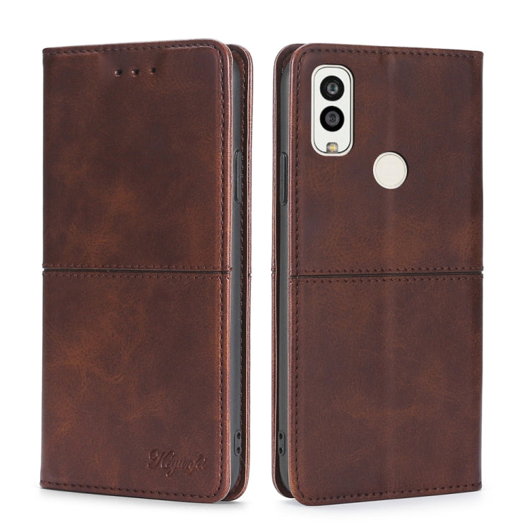 For Kyocera Android One S9 Cow Texture Magnetic Horizontal Flip Leather Phone Case