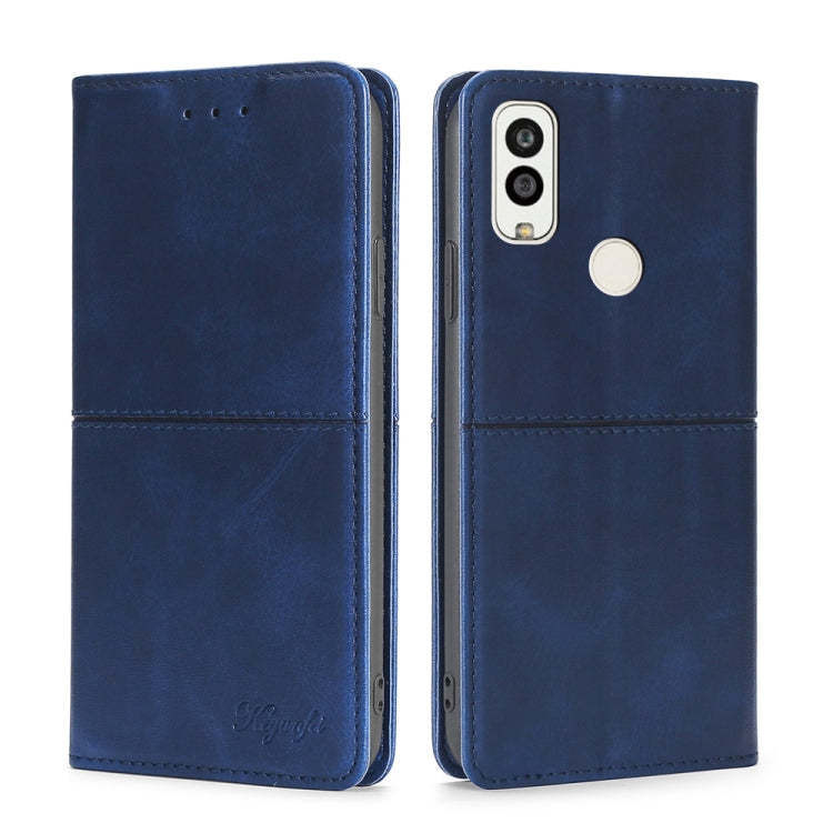 For Kyocera Android One S9 Cow Texture Magnetic Horizontal Flip Leather Phone Case
