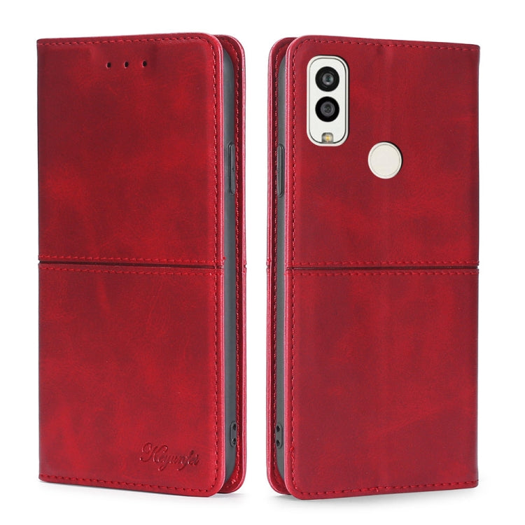 For Kyocera Android One S9 Cow Texture Magnetic Horizontal Flip Leather Phone Case