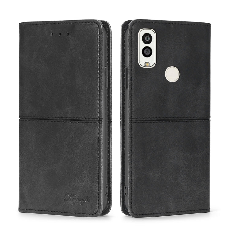 For Kyocera Android One S9 Cow Texture Magnetic Horizontal Flip Leather Phone Case