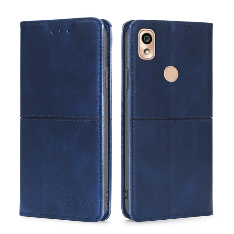 For Kyocera KY-51B Cow Texture Magnetic Horizontal Flip Leather Phone Case