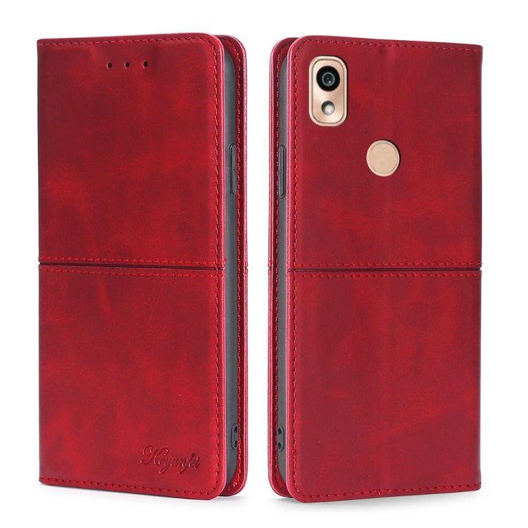 For Kyocera KY-51B Cow Texture Magnetic Horizontal Flip Leather Phone Case
