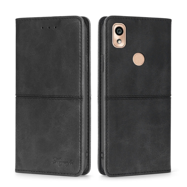For Kyocera KY-51B Cow Texture Magnetic Horizontal Flip Leather Phone Case