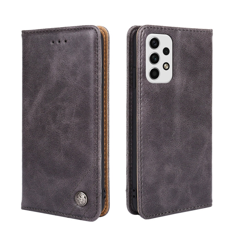 For Samsung Galaxy A23 5G Non-Magnetic Retro Texture Leather Phone Case