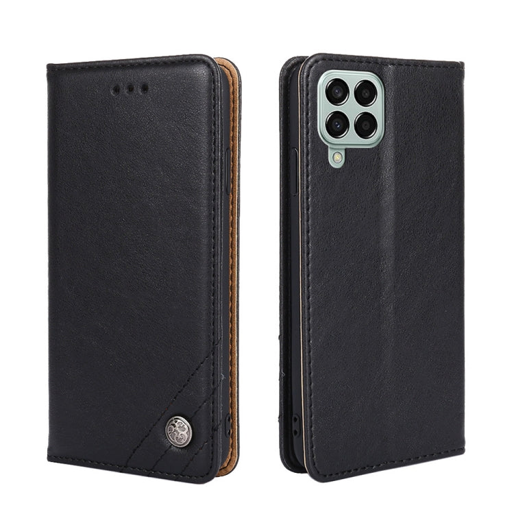 For Samsung Galaxy M33 5G Non-Magnetic Retro Texture Leather Phone Case