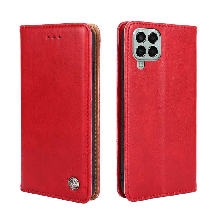 For Samsung Galaxy M33 5G Non-Magnetic Retro Texture Leather Phone Case