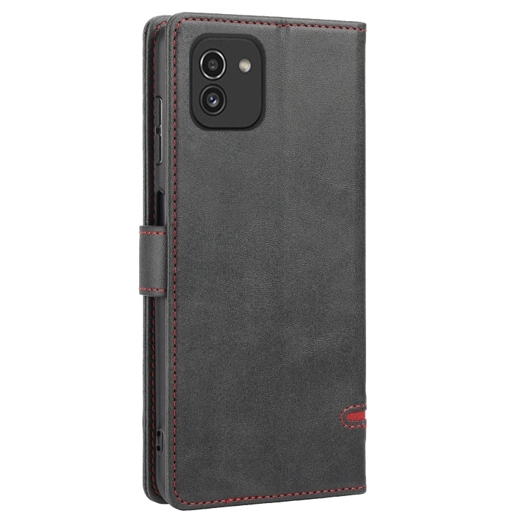 For Samsung Galaxy A03 166mm Classic Wallet Flip Leather Phone Case