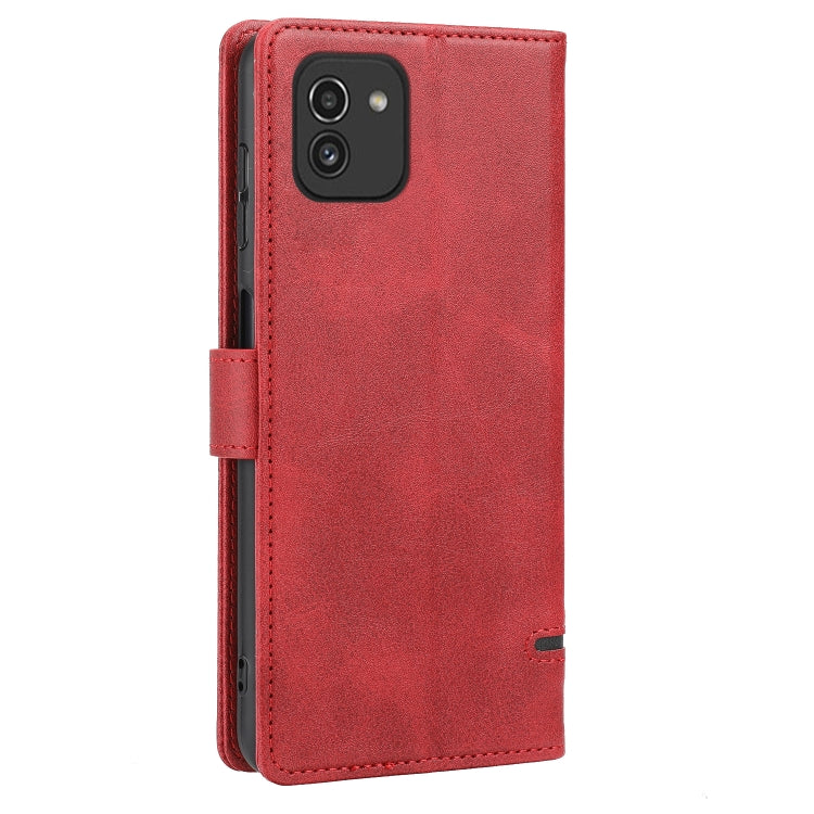 For Samsung Galaxy A03 166mm Classic Wallet Flip Leather Phone Case