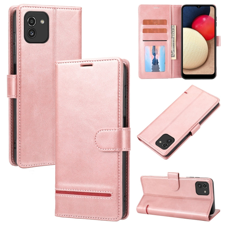 For Samsung Galaxy A03 166mm Classic Wallet Flip Leather Phone Case