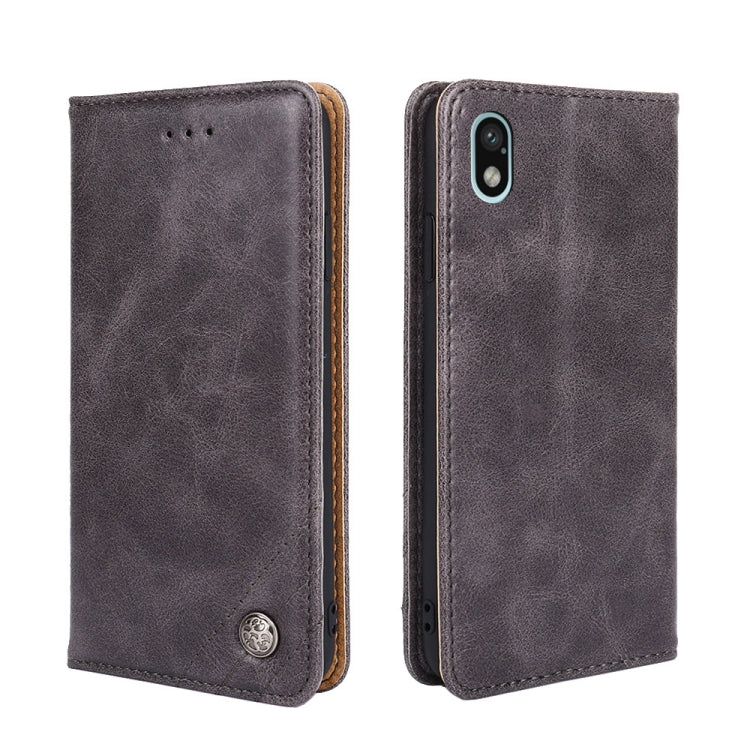 For Sony Xperia Ace III Non-Magnetic Retro Texture Leather Phone Case