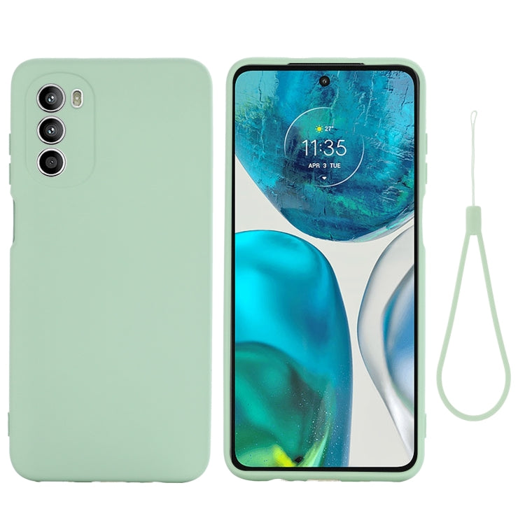 For Motorola Moto G52 4G/G82 Pure Color Liquid Silicone Shockproof Phone Case