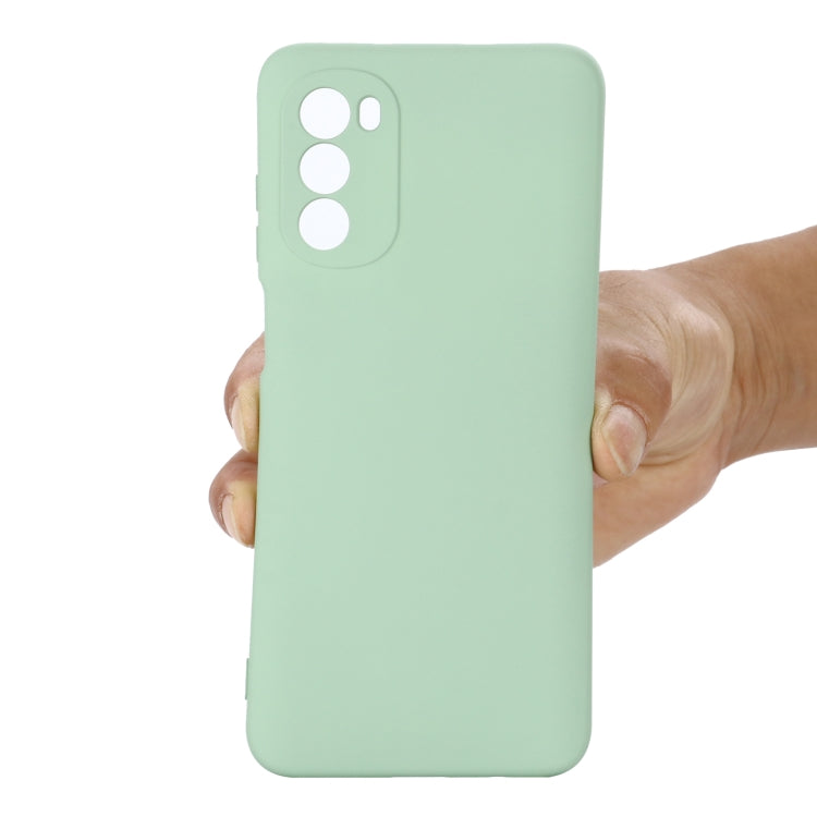 For Motorola Moto G52 4G/G82 Pure Color Liquid Silicone Shockproof Phone Case