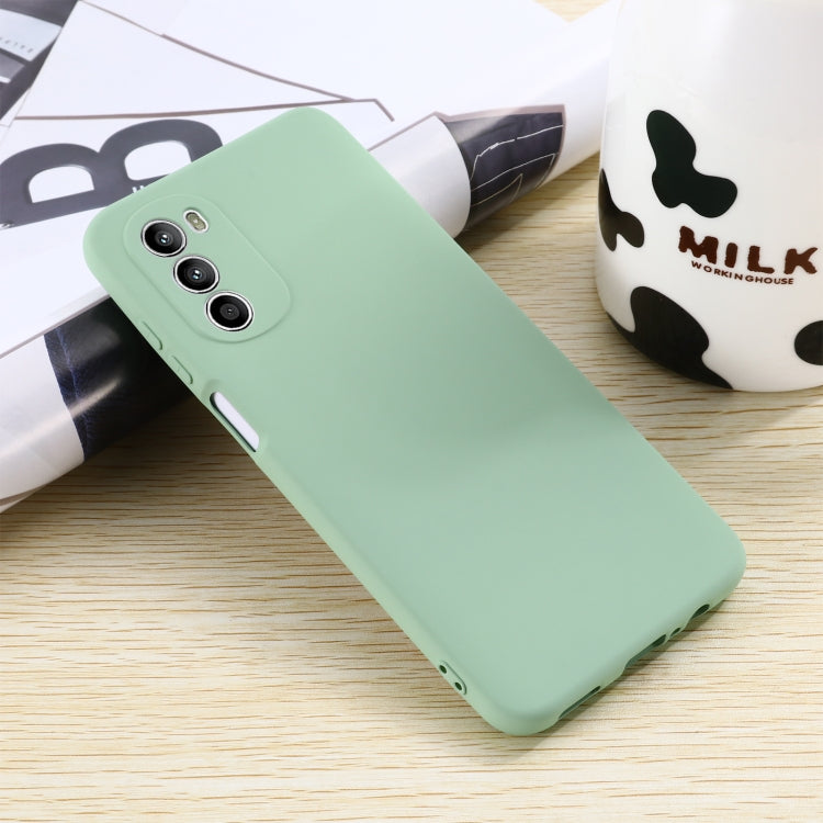 For Motorola Moto G52 4G/G82 Pure Color Liquid Silicone Shockproof Phone Case