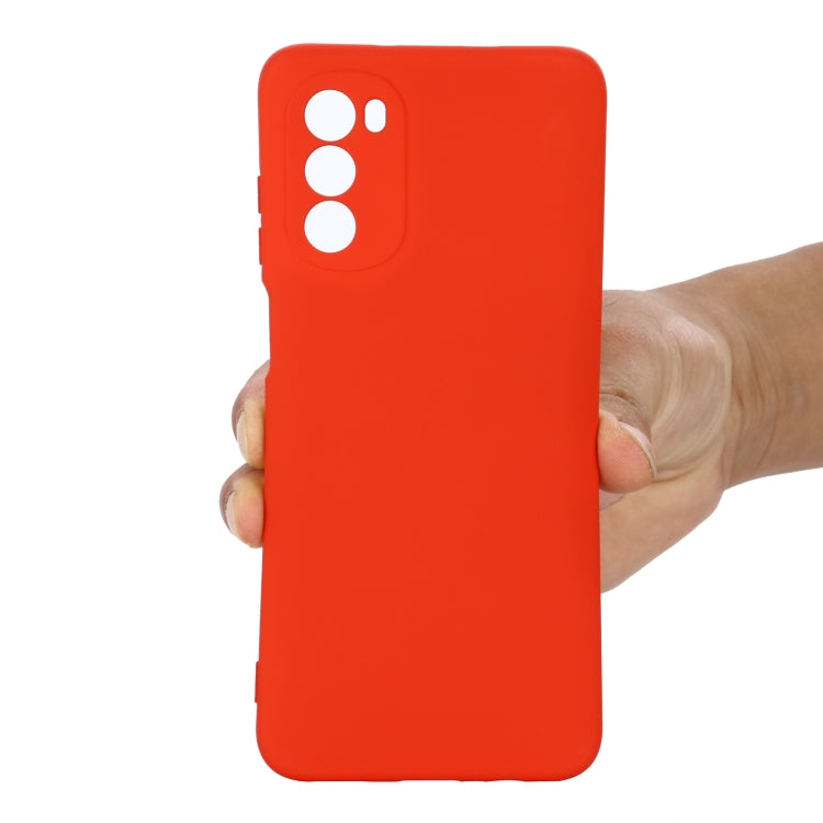 For Motorola Moto G52 4G/G82 Pure Color Liquid Silicone Shockproof Phone Case