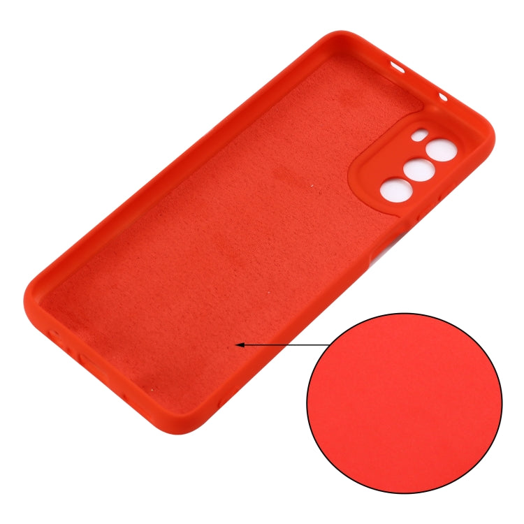For Motorola Moto G52 4G/G82 Pure Color Liquid Silicone Shockproof Phone Case