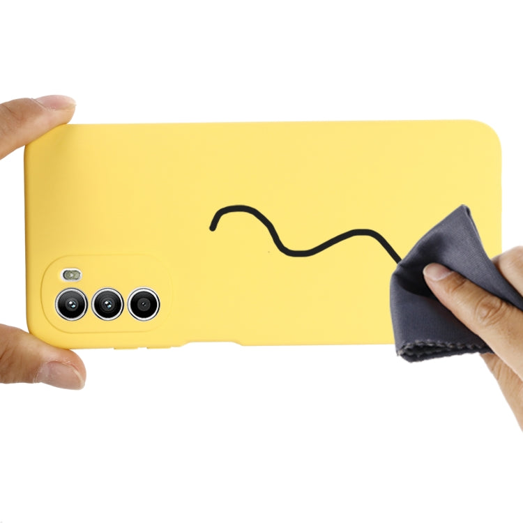 For Motorola Moto G52 4G/G82 Pure Color Liquid Silicone Shockproof Phone Case