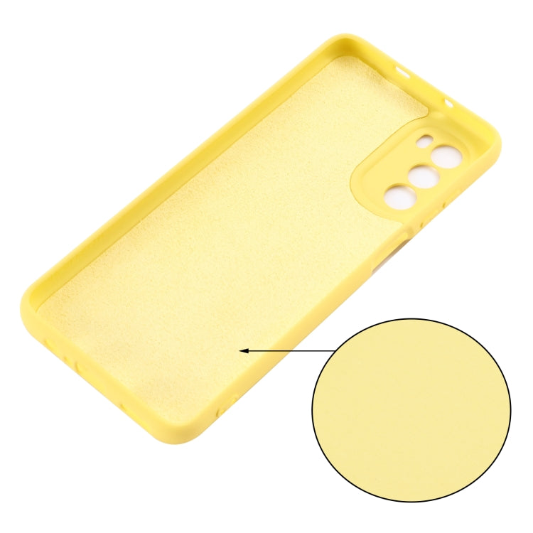 For Motorola Moto G52 4G/G82 Pure Color Liquid Silicone Shockproof Phone Case
