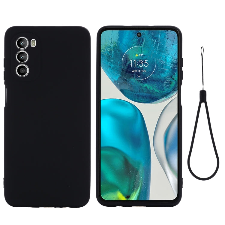 For Motorola Moto G52 4G/G82 Pure Color Liquid Silicone Shockproof Phone Case