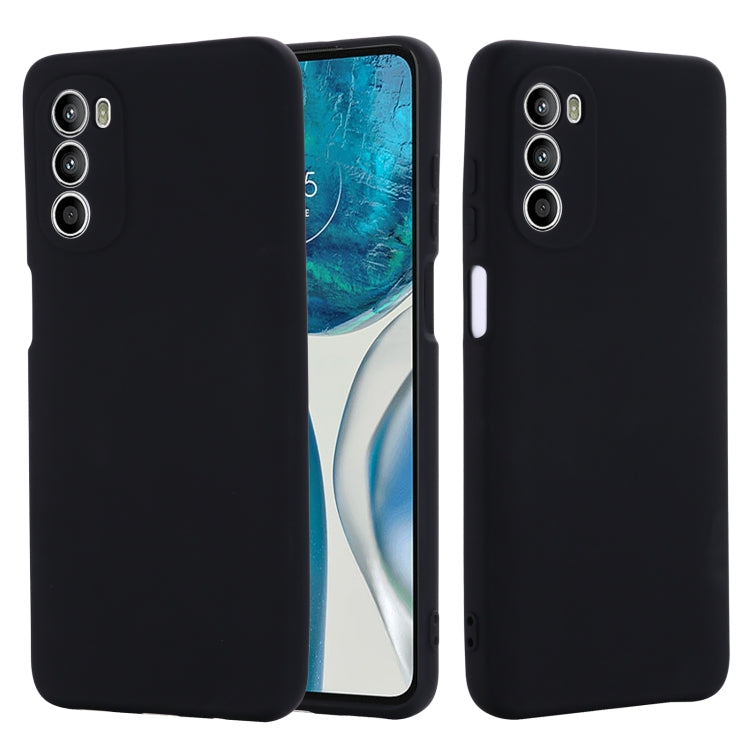 For Motorola Moto G52 4G/G82 Pure Color Liquid Silicone Shockproof Phone Case