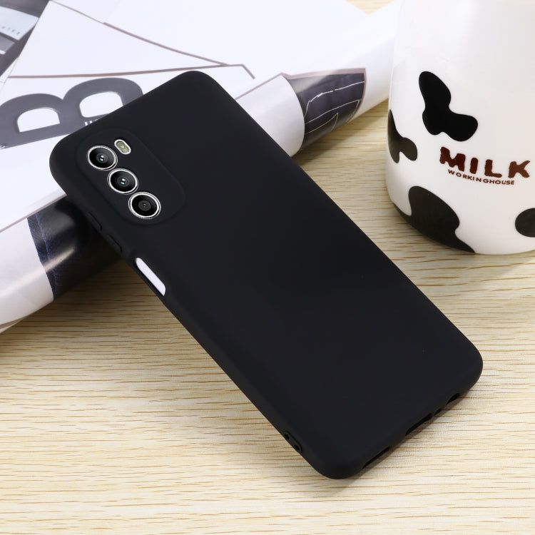 For Motorola Moto G52 4G/G82 Pure Color Liquid Silicone Shockproof Phone Case