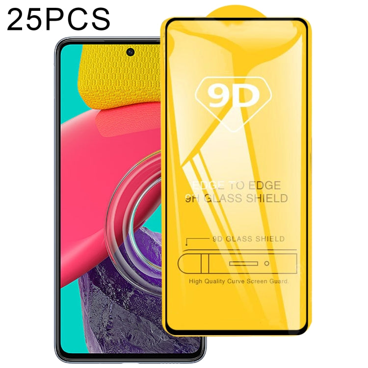 25 PCS 9D Full Glue Screen Tempered Glass Film For Samsung Galaxy M53