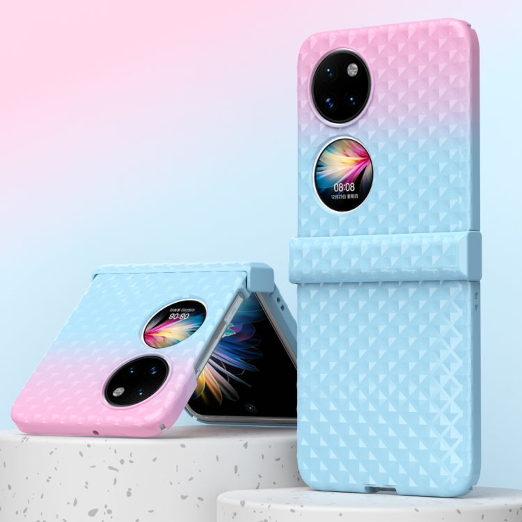 For Huawei P50 Pocket Rainbow Gradient Hinge Shockproof Phone Case