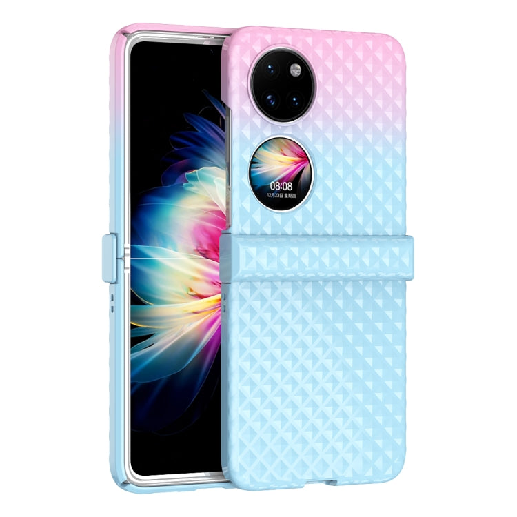 For Huawei P50 Pocket Rainbow Gradient Hinge Shockproof Phone Case